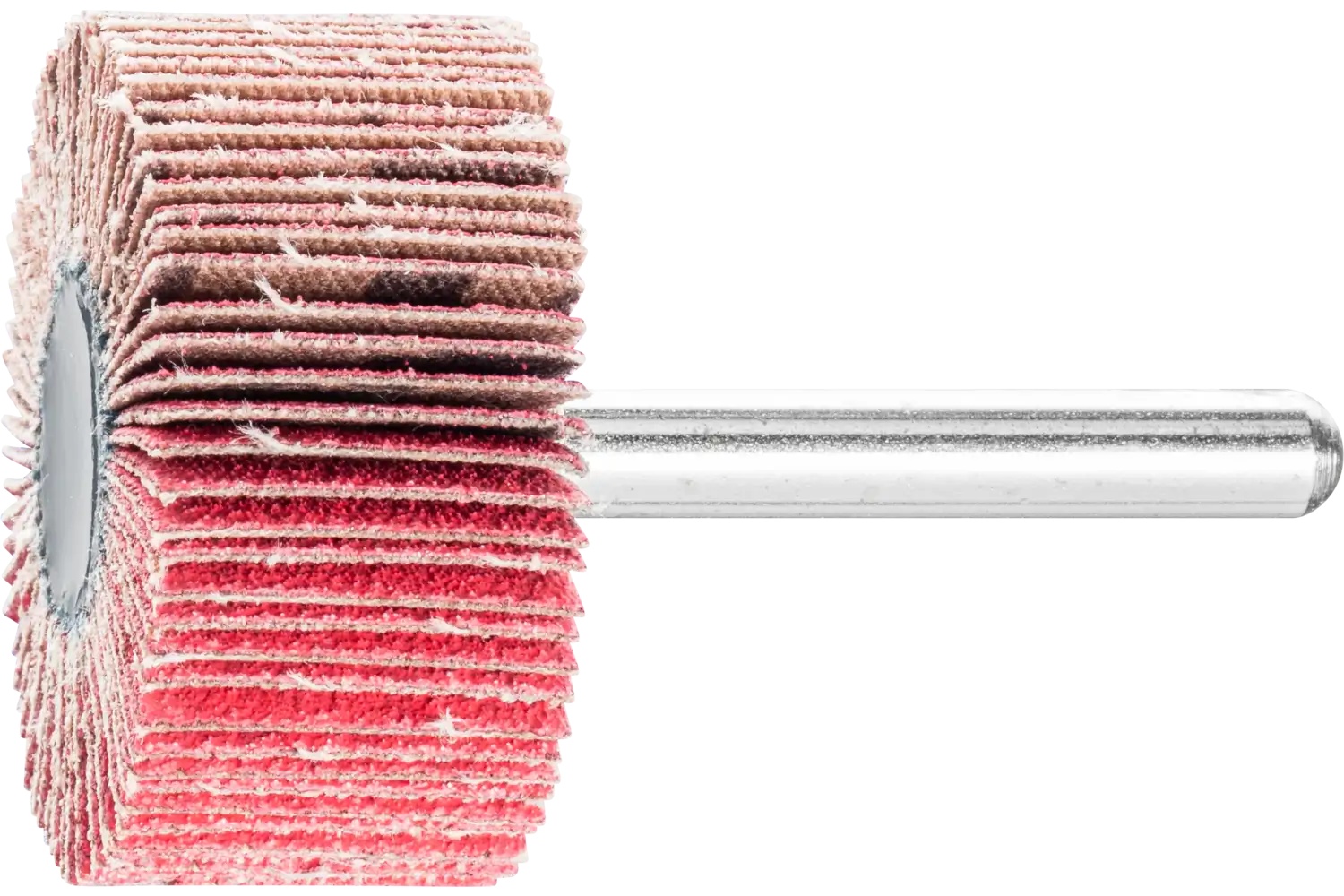 Picture of Pferd Mounted Flap Wheel, 1-1/2" X 1, 120 Grit, 1/4" Shank, Ceramic Oxide Co-Cool